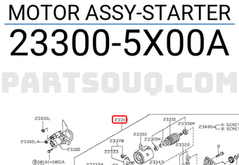 Nissan 233005X00A MOTOR ASSY-STARTER