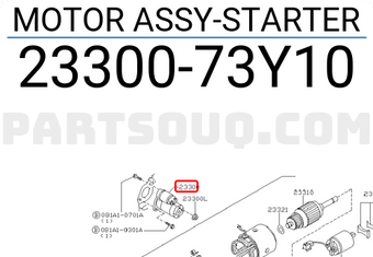 Nissan 2330073Y10 MOTOR ASSY-STARTER