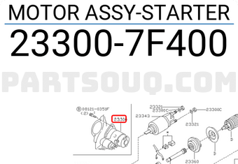 Nissan 233007F400 MOTOR ASSY-STARTER