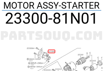 Nissan 2330081N01 MOTOR ASSY-STARTER