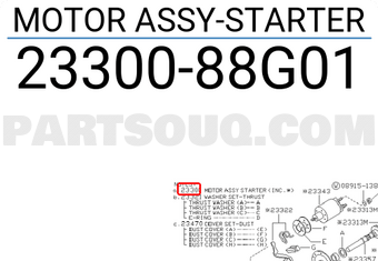 Nissan 2330088G01 MOTOR ASSY-STARTER