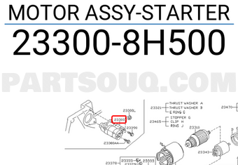 Nissan 233008H500 MOTOR ASSY-STARTER
