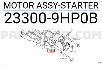 Nissan 233009HP0B MOTOR ASSY-STARTER