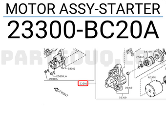Nissan 23300BC20A MOTOR ASSY-STARTER