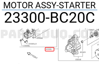 Nissan 23300BC20C MOTOR ASSY-STARTER
