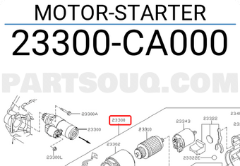 Nissan 23300CA000 MOTOR-STARTER