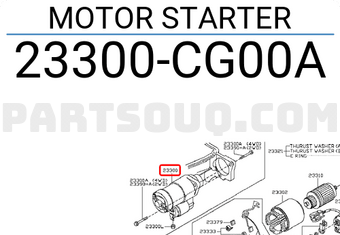 Nissan 23300CG00A MOTOR STARTER