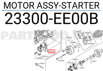 Nissan 23300EE00B MOTOR ASSY-STARTER