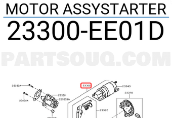 Nissan 23300EE01D MOTOR ASSYSTARTER