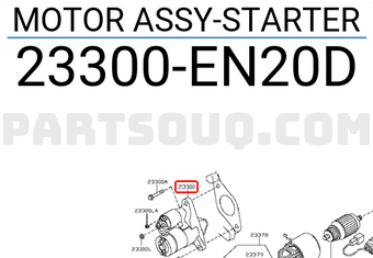 Nissan 23300EN20D MOTOR ASSY-STARTER