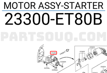 Nissan 23300ET80B MOTOR ASSY-STARTER