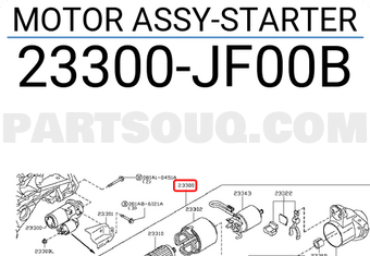 Nissan 23300JF00B MOTOR ASSY-STARTER