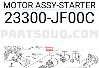 Nissan 23300JF00C MOTOR ASSY-STARTER