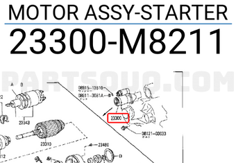 Nissan 23300M8211 MOTOR ASSY-STARTER