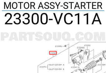 Nissan 23300VC11A MOTOR ASSY-STARTER