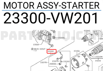 Nissan 23300VW201 MOTOR ASSY-STARTER