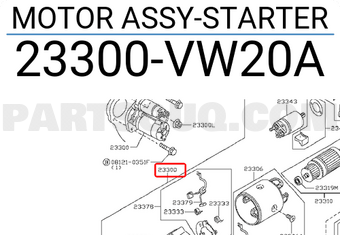 Nissan 23300VW20A MOTOR ASSY-STARTER