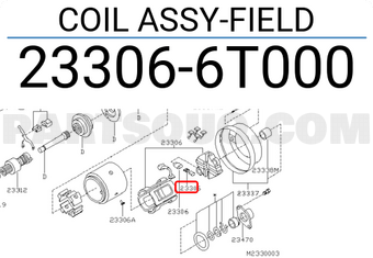 Nissan 233066T000 COIL ASSY-FIELD