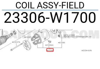 Nissan 23306W1700 COIL ASSY-FIELD