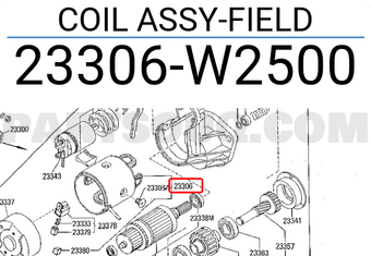 Nissan 23306W2500 COIL ASSY-FIELD