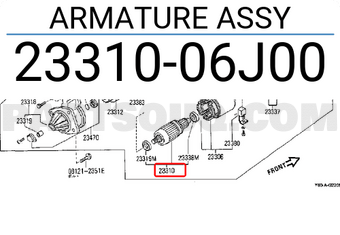Nissan 2331006J00 ARMATURE ASSY