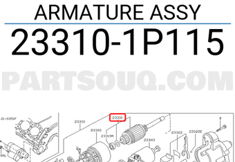 Nissan 233101P115 ARMATURE ASSY