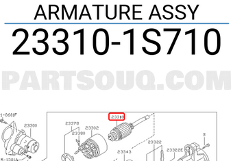 Nissan 233101S710 ARMATURE ASSY