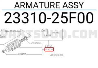 Nissan 2331025F00 ARMATURE ASSY