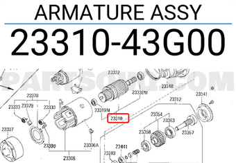 Nissan 2331043G00 ARMATURE ASSY