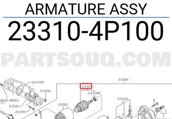 Nissan 233104P100 ARMATURE ASSY