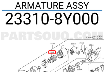 Nissan 233108Y000 ARMATURE ASSY