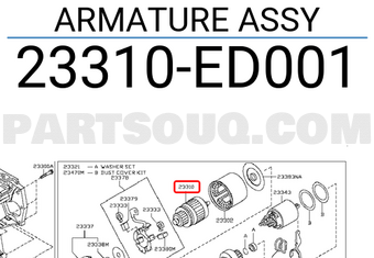 Nissan 23310ED001 ARMATURE ASSY