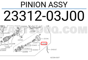 Nissan 2331203J00 PINION ASSY
