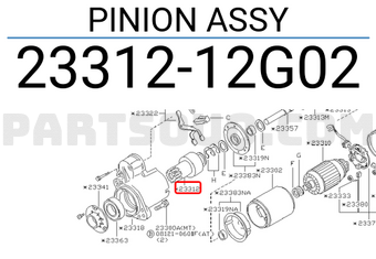 Nissan 2331212G02 PINION ASSY