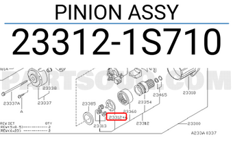 Nissan 233121S710 PINION ASSY