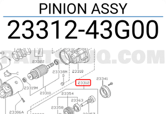 Nissan 2331243G00 PINION ASSY