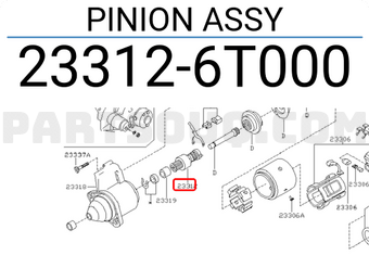 Nissan 233126T000 PINION ASSY