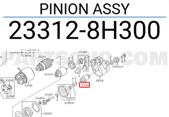 Nissan 233128H300 PINION ASSY