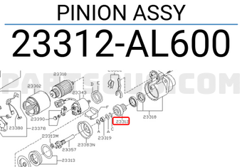 Nissan 23312AL600 PINION ASSY