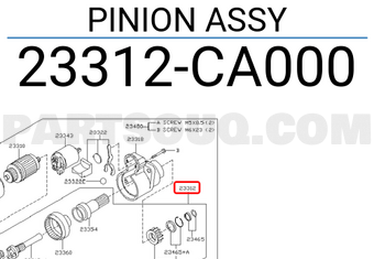 Nissan 23312CA000 PINION ASSY