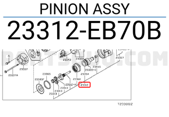 Nissan 23312EB70B PINION ASSY