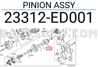 Nissan 23312ED001 PINION ASSY