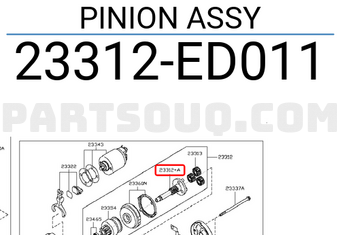 Nissan 23312ED011 PINION ASSY