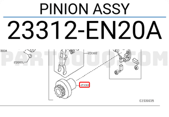 Nissan 23312EN20A PINION ASSY