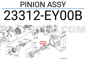 Nissan 23312EY00B PINION ASSY
