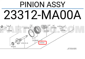 Nissan 23312MA00A PINION ASSY