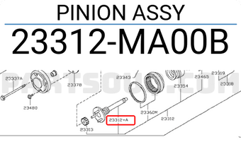 Nissan 23312MA00B PINION ASSY