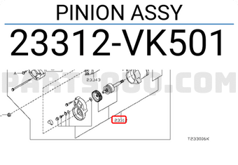 Nissan 23312VK501 PINION ASSY