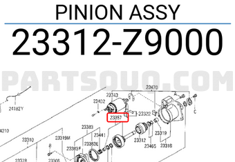 Nissan 23312Z9000 PINION ASSY