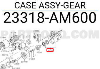 Nissan 23318AM600 CASE ASSY-GEAR